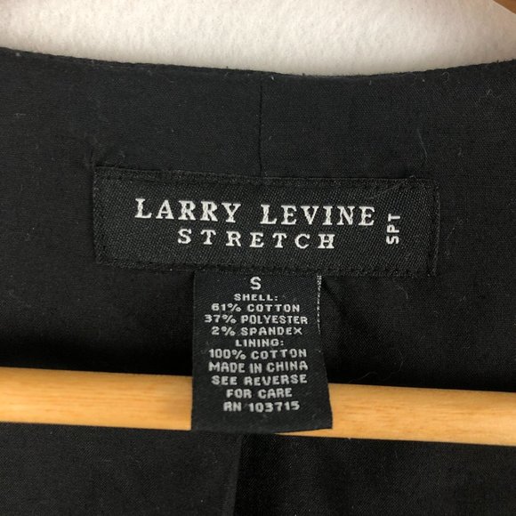 Larry Levine Stretch Women's Size Small Cotton Twill Black Cropped Jacket - Picture 8 of 10